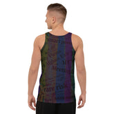 Close-up of Flower Child Dreams Tank Top's floral pattern.